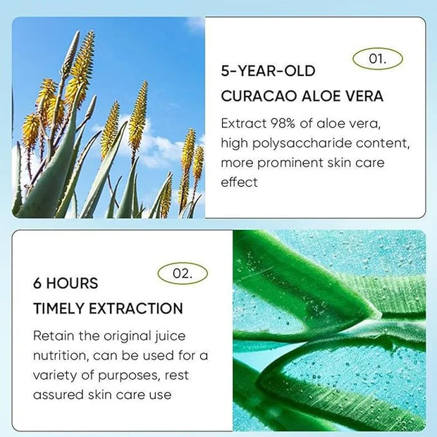 8Pcs Aloe Vera Skin Care Set - Face Care Kit With Cleanser, Mask, Toner, Serum, Lip Balm, Eye Cream, Moisturizer for Women...