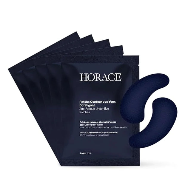 HORACE Anti-Fatigue Under-Eye Patches for Men - Dark Circle and Puffiness Reduction - Moisturising & Refreshing Hydrogel T...