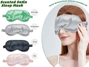 Scented Satin Sleep Mask | Aromatherapy Eye Mask with 4 Soothing Scents (Color Navy/Ocean)… - Product Image
