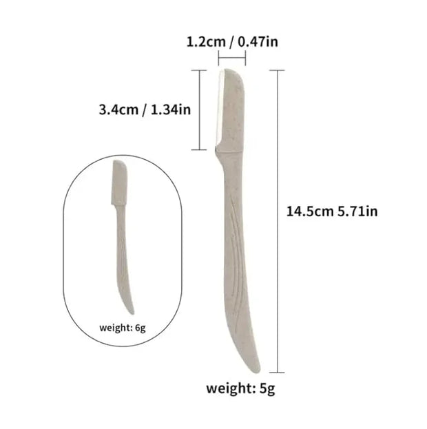 Micro Grooved Derma Blades Facial Razor, Wheat Straw Facial Razor for Women and Men, Eyebrow Razor, Bikini Razor, Hair Tri...