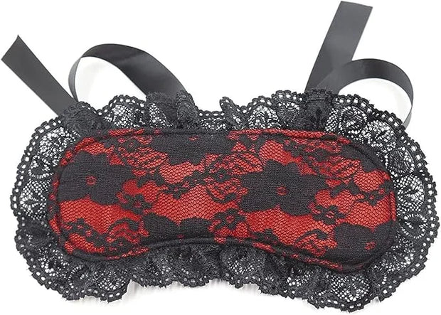 Soft Lace Eye Mask Party Ribbon Accessories, Eye Mask Comfortable Sleep Mask Can Be Adjusted to Shading Eyes, Travel,Home,...