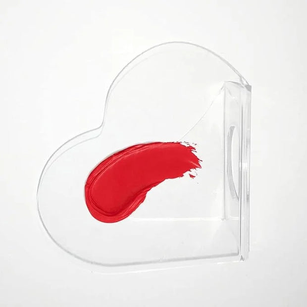 3Pcs Clear Handheld Acrylic Palette Heart Shaped Acrylic