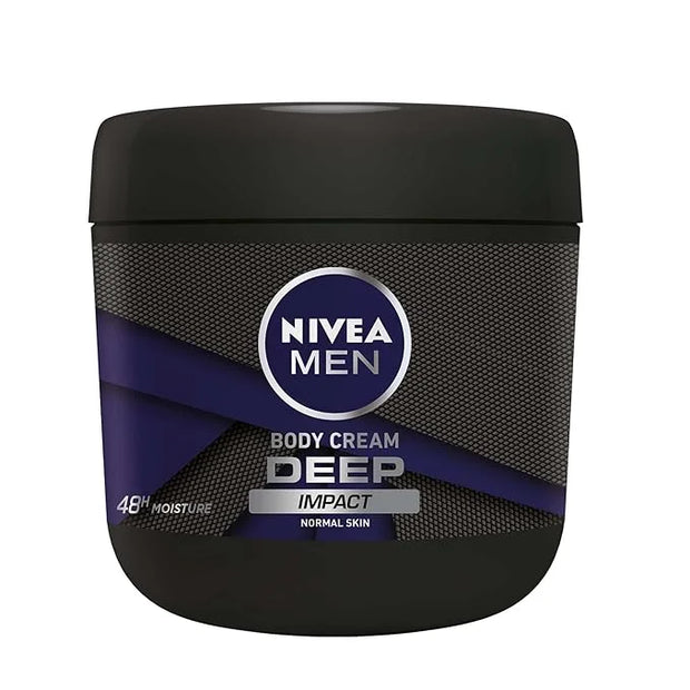 Beiersdorf Nivea Men Body Cream Deep Impact Normal Skin 13.5oz 48h Moisture - Product Image