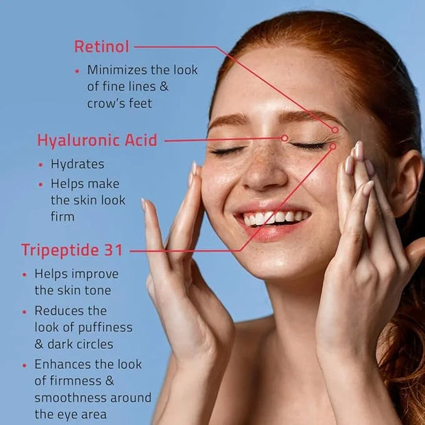 YEOUTH Retinol Eye Cream Anti Aging, Firming Under Eye Cream for Puffiness and Bags Under Eyes for Wrinkles and Dark Circl...