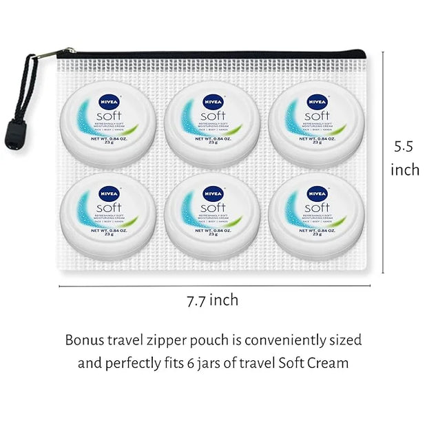 TINY SEED 6-Pack Travel Kit: Soft Cream Travel Size (0.84 oz each). Soft Moisturizing Cream for Face, Hands, and Body. Inc...
