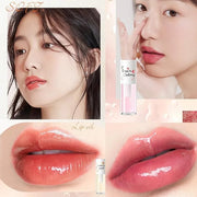 4PCS Hydrating Clear Lip Oil,Jelly Honey Lip Gloss Oil,Korean Big Brush Lip Oil,Long-lasting Moisturizing Nourishing Lip B...
