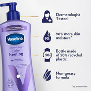 Vaseline Intensive Care Calm Healing Body Lotion 3 count for Dry Skin Made with Ultra-Hydrating Lipids and Lavender Extrac...