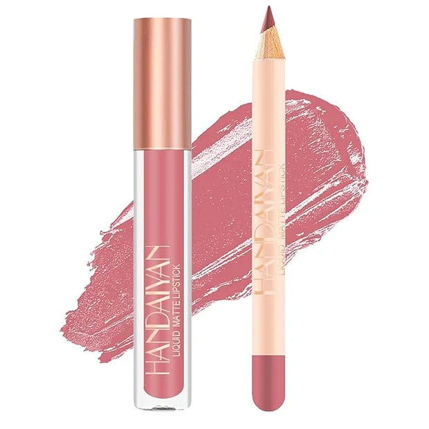 Lip Liner and Liquid Matte Lipstick Set, 12 Longwear