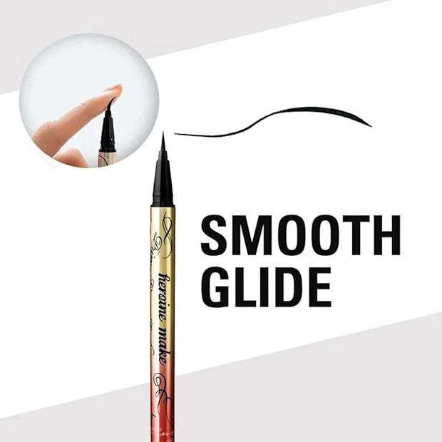 Heroine Make by KissMe Prime Liquid Waterproof Eyeliner for Woman and Sensitive Eyes, Long-lasting & Ultra Thin Tip for Pr...