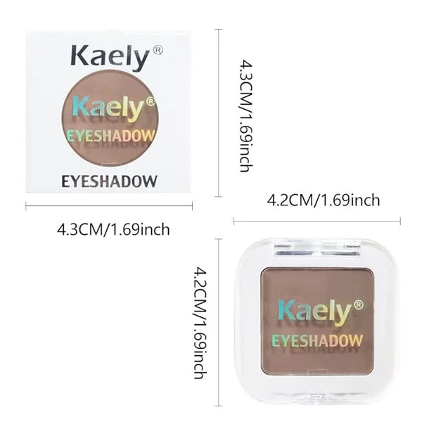 Kaely Pressed Single Eyeshadow Makeup, Cocoa Brown Matte Highly Pigmented Monochrome Eye Shadow Palette, Waterproof Neutra...