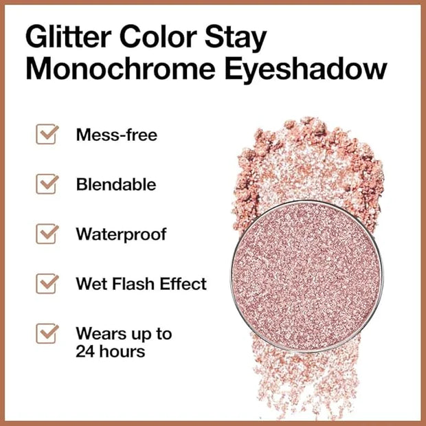 Monochrome Pressed Eyeshadow, Waterproof Neutral Powde Mini Shimmer Rose Gold Eyeshadow, sombras para ojos, Talc, Paraben ...