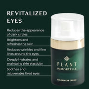 Golden Under Eye Cream - Hydrating Face Cream with Bakuchiol, Helichrysum Intensive Under Eye Renewal, Moisturizer Eye Cre...