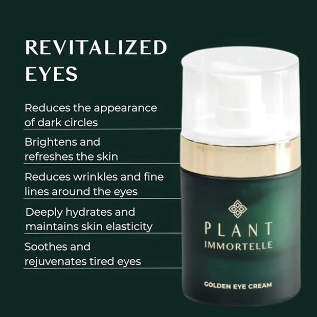 Golden Under Eye Cream - Hydrating Face Cream with Bakuchiol, Helichrysum Intensive Under Eye Renewal, Moisturizer Eye Cre...