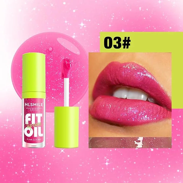 Lip Oil Lip Glaze, Soft Brush Head Hydrating Lip Glow Oil,Shiny Transparent Lip Gloss Plumping,Long Lasting Nourishing Non...