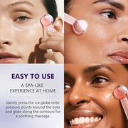 Eye Serum for Dark Circles and Puffiness, Caffeine Eye Serum Infused Collagen and Niacinamide with Ice Globe for Puffy Eye...