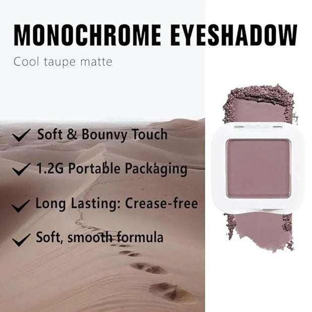 Taupe Matte Single Eyeshadow Makeup, Neutral Powde Eye Shadow for Older Women, Lavender Plum Mauve Matte Eyeshadow Palette...