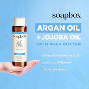 Soapbox Argan Shampoo & Conditioner Set, Volumizing, Vegan, Color Safe, Harsh Sulfate & Silicone Free, 1 Liter Each (Pack ...