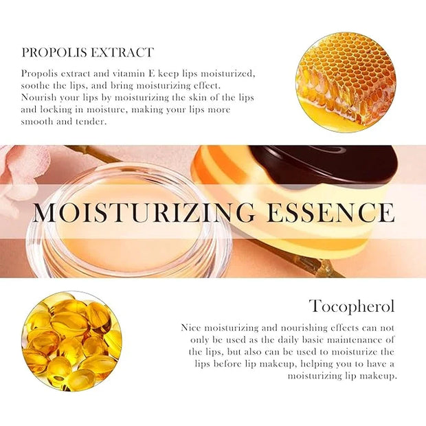 2Pcs Bee Lip Balm Honey Pot, Exfoliator