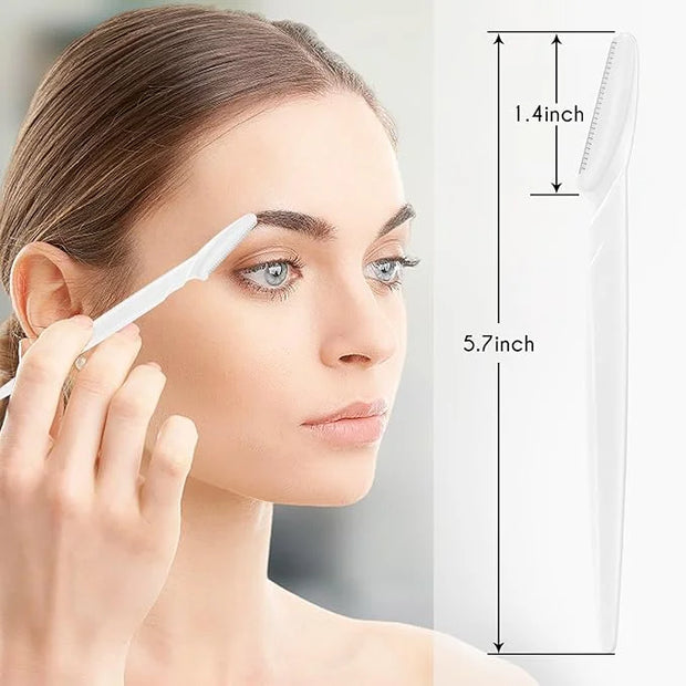 16 Pcs White Eyebrow Razor, Face Razors Multipurpose, Facial Razors for Women Men, Eyebrow Trimmers Shaver with Protective...