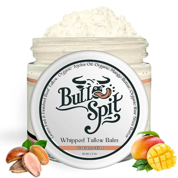 All Natural Whipped Tallow Balm – 100% Grass-Fed Beef Tallow, Organic Ingredients, Handmade Face + Body Moisturizer & Loti...
