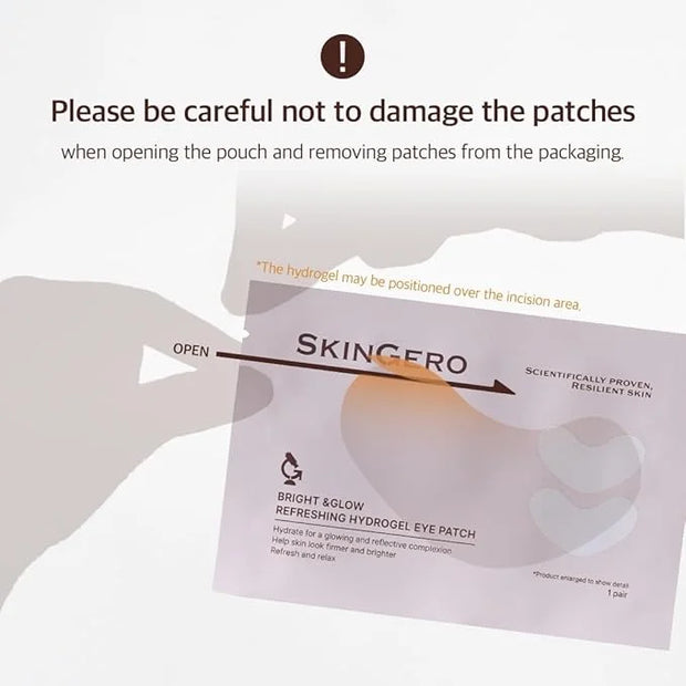 BRIGHT & GLOW REFRESHING HYDROGEL EYE PATCH (7 pairs) - Product Image