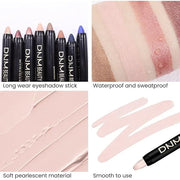 Kaely 2Pcs Cream Eyeshadow Sticks Set for Eyes Waterproof,Rose Shimmer & Desert Matte Eye shadow Stick Pencil Pen Bulk som...
