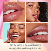 Kaja Lip Gloss - Heart Melter | High-shine, Glossy Finish, Soft Rosy Mauve, Moisturize, 03 Crazy 4U, 0.04 Oz - Product Image