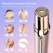 Facial Hair Remover for Women, Painless Womens Facial Hair Remover with 2 Replacement Heads, Lipstick-Sized, USB Rechargea...