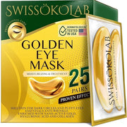 SWISSÖKOLAB Under Eye Patches For Puffy Eyes 24k Gold Eye Mask Dark Circles And Puffiness Collagen Eye Gel Pads Moisturizi...