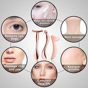 KOIBITO 3 PCAK Cooling Metal Facial Massage Stick, Eye Cream Applicator Wand, Gua Sha Scraping Tool Set, Reduce Puffiness ...