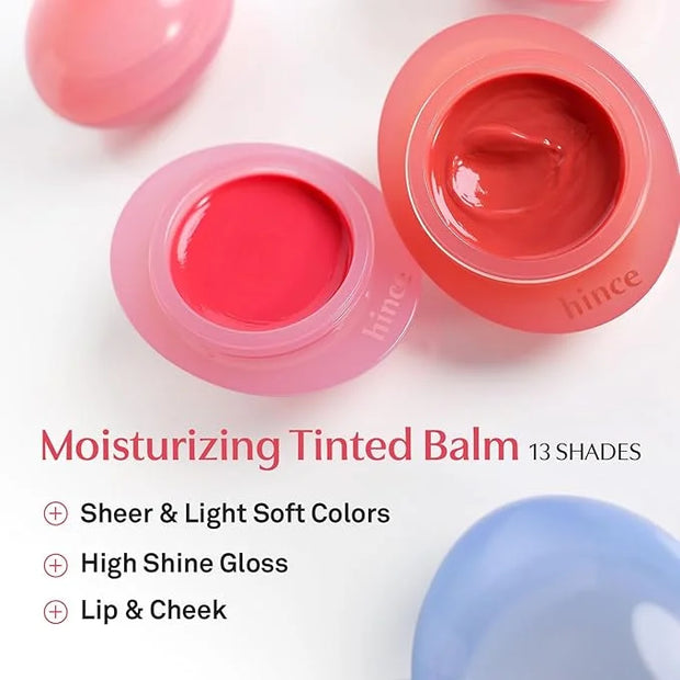 HINCE Raw Glow Dewy Ball - Tinted Lip Balm, Jelly Gloss Glow, Shine and Hydration, Lip & Blush Multiuse, Vegan, 0.12 oz. (...