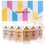 BB Facial Glow Serum Starter Kit Hyaluronic Acid Essence Foundation Skin Care Kit 0.27oz 6 Vials, Combined With Niacinamid...
