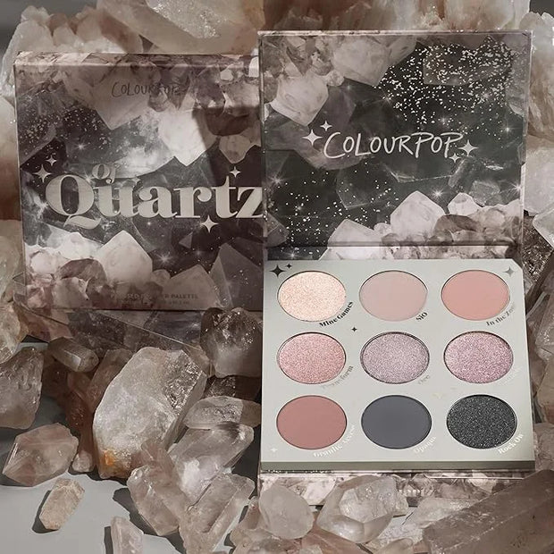 ColourPop Of Quartz Eyeshadow Palette - Neutral Taupe Palette with Metallic and Matte Finishes - High-Pigment Eye Makeup w...
