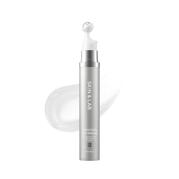 [SKIN&LAB] Bakuchiol Eye Serum with Caffeine, Roll-on Korean Under Eye Serum, Anti-Aging Wrinkle Care for Fine Lines, vega...