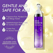 Under Eye Roller Serum|5% Caffeine 5% Retinol Eye Cream for Dark Circles, Puffiness and Bags, Puffy Bags Fine Lines Wrinkl...