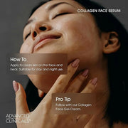 Advanced Clinicals Collagen Serum For Face | Visible Anti Aging Collagen Peptide Serum + Hyaluronic Acid Moisturizer Impro...