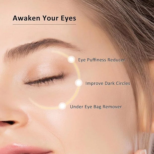 Caffeine Eye Cream for Dark Circles, Puffiness & Puffy Bags - Under Eye Serum with Caffeine, Niacinamide, Hyaluronic Acid,...