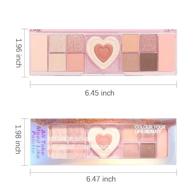 12 Colors Nude White Orange Matte Shimmer Eyeshadow