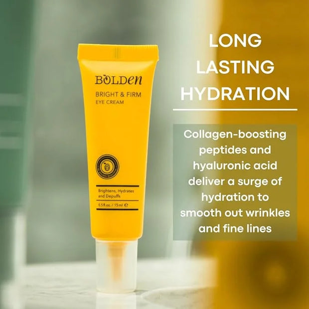 BOLDEN Bright & Firm Eye Cream | Under Eye Cream for Dark Circles & Puffiness | Hydrates and Improves Wrinkles | Fragrance...