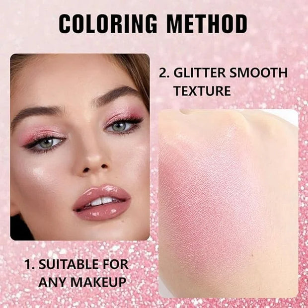Kaely Pressed Single Eyeshadow Makeup, Pink Shimmer Highly Pigmented Monochrome Eye Shadow Palette, Waterproof Neutral Pow...