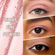 Single Mini Pressed Eyeshadow Makeup Palette, Nude Pink Sparkle Shimmer Glitter Monochrome Cream Eye shadows Palette Brigh...