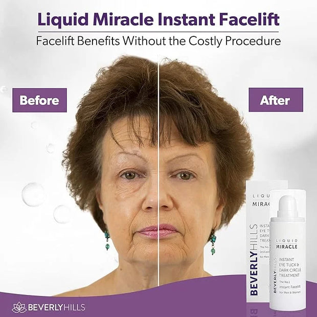 Beverly Hills Instant Facelift Anti Aging Eye Serum Treatment & Mens Instant Facelift Bundle with Discount - For Dark Circ...