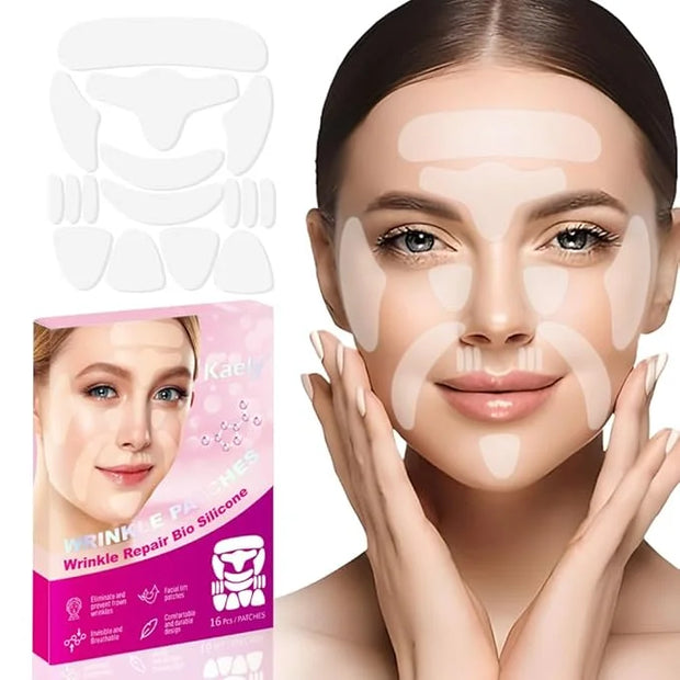Kaely 192 Pcs Wrinkle Patches for Face Overnight, Silicone Scar Tape for Wrinkles Forehead, Face Tape for Wrinkles Overnig...