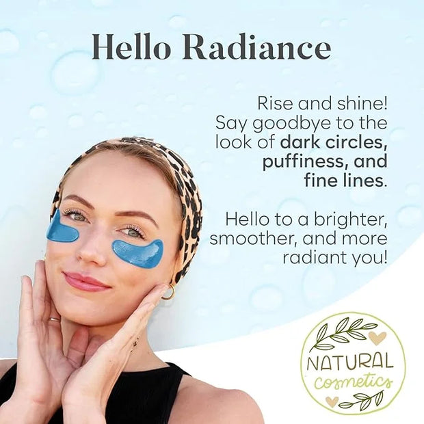 Marine Collagen Eye Patches (30 PAIRS), For Puffy Eyes and Dark Circles, Under Eye Mask with Hyaluronic Acid & Collagen, D...