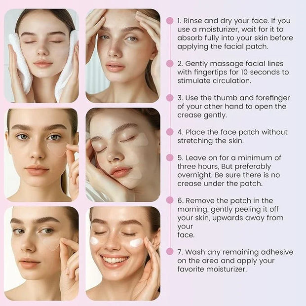 (BUNDLE) Facial and Forehead Wrinkle Patches: Face Wrinkle Treatment for Forehead, Smile Line, Under Eye- Anti Wrinkle Pat...