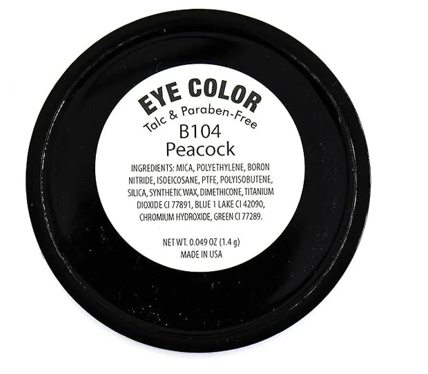 Peacock Neon Jewel Tone Blue Turquoise Teal Shimmer Pressed Powder Single Vegan Eyeshadow; Talc, Paraben & Cruelty Free - ...