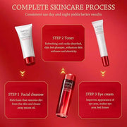 Facial Skin Care Set Anti-Wrinkle Beauty & Personal Care with Cleanser, Toner, Lotion, Essence, Face Cream, Eye Cream, Gif...