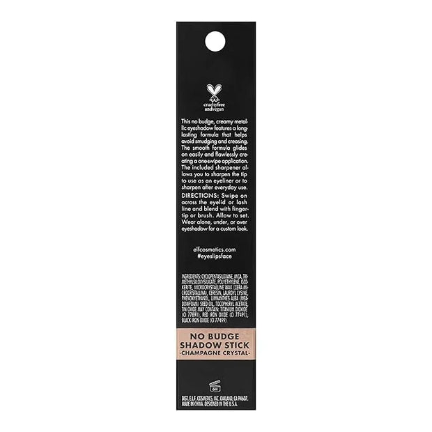 e.l.f. No Budge Shadow Stick, Long-Lasting Cream Eyeshadow Stick For High-Pigment, Metallic Color, Vegan & Cruelty-Free, C...