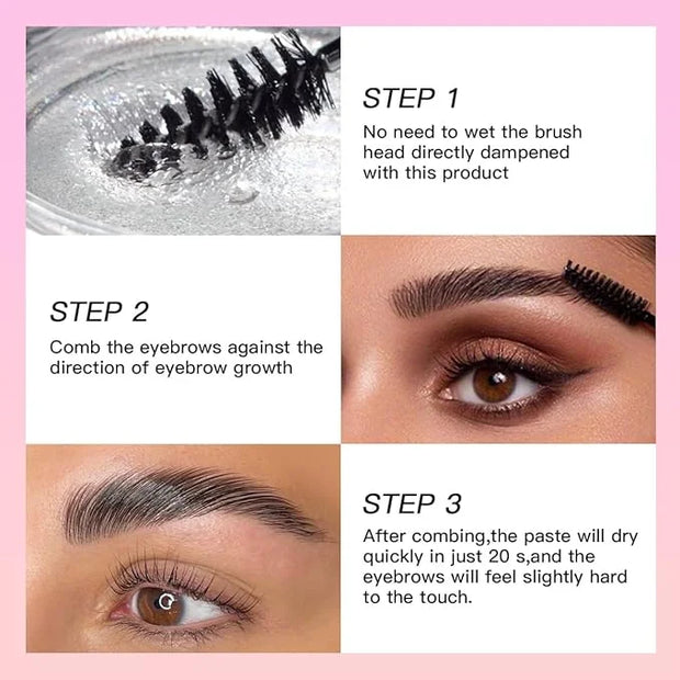 USHAS Eyebrow Gel for Eyebrow Styling Waterproof And Sweat-Proof Clear brow Gel, Long-Lasting Eyebrow Wax Kit for Eyebrow ...