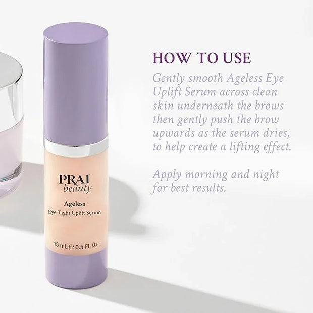 PRAI Beauty Ageless Eye Tight Uplift Serum, Anti-Aging and Hydrating Eye Serum, For Instantly Ageless Brow and Eyelid Area...